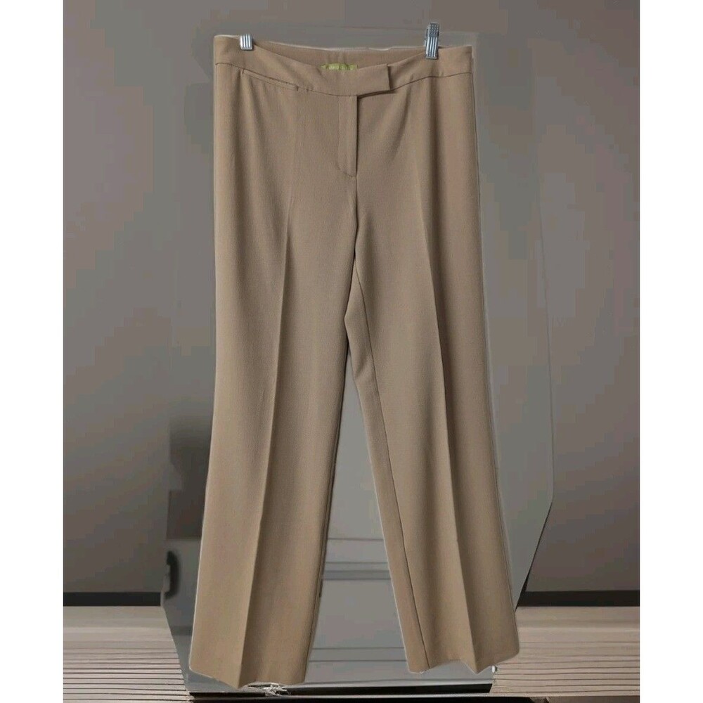 Sigrid Olsen Trouser Dress Pants Tan Womens Size 8 Career Wear Classic
